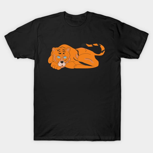 Resting tiger T-Shirt by Alekvik